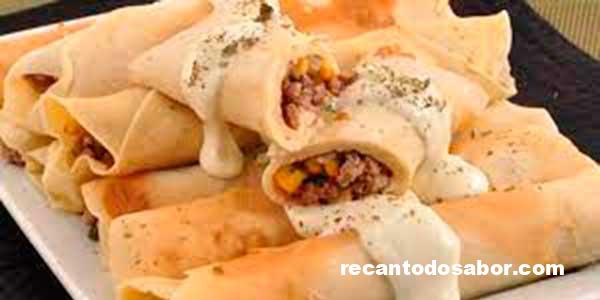 Receitas 17 Panqueca de frango com queijo